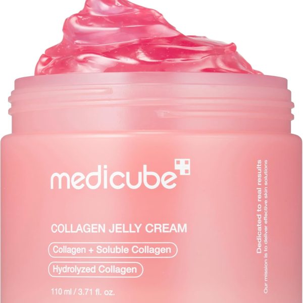 Medicube Collagen Jelly Cream- Niacinamide & Freeze-Dried Hydrolyzed Collagen - Boosts skin's barrier hydration and gives 24h Glow & Lifted Look - No artificial color, Korean skincare (3.71 fl.oz.)