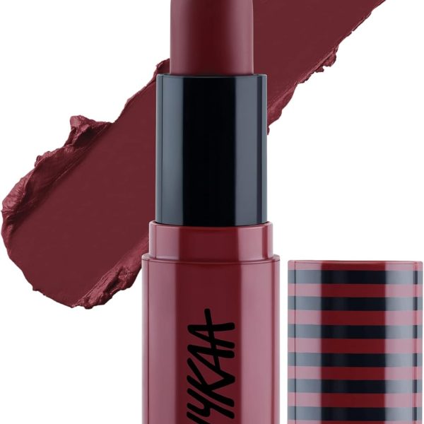 Nykaa So Creme! Lipstick (Nailed It) - Maroon - Super matte finish lipstick with jojoba oil fortified formula, long-wearing, Comfortable & weightless (4.2gm)