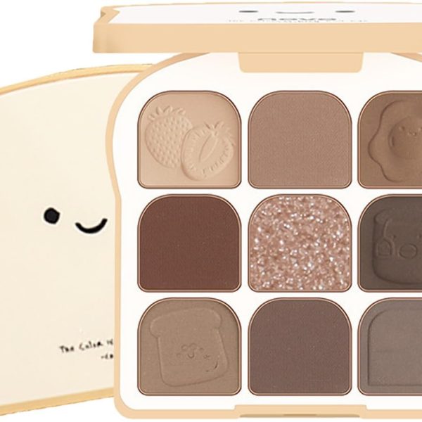 Azonee Toast Earth Color Eyeshadow Palette, Glitter Eye Shadow Pallets for Women, Nine-Grid Color Changing Eye Makeup Soft Silky Powder Highly Colored Smokey, Travel Size Makeup Pallet