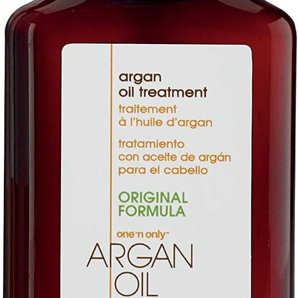 one 'n only Argan Oil Hair Treatment, Helps Smooth and Strengthen Damaged Hair, Eliminates Frizz, Creates Brilliant Shines, Non-Greasy Formula, 3.4 Fl. Oz