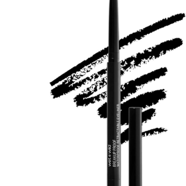 wet n wild Mega Last Breakup Proof Eyeliner, Quick Drying, Waterproof, 16-Hour Wear - Cruelty-Free & Vegan - Black