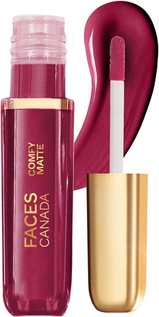 FACES CANADA Comfy Matte Liquid Lipstick - Any Day Now 04 (Red), 3 ml | Comfortable 10HR Longstay | Intense Matte Color | Almond Oil & Vitamin E Infused | Super Smooth | No Dryness | No Alcohol