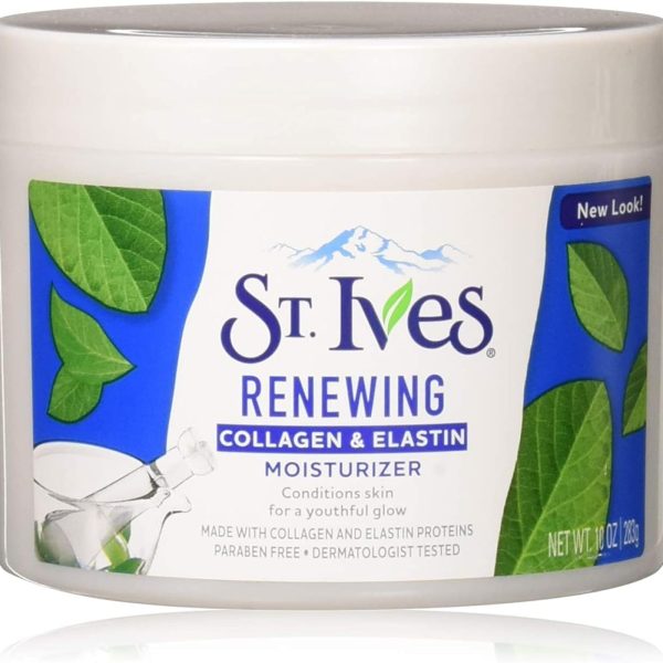 ST. Ives Collagen Elastin Facial Moisturizing Cream for All Skin Types By St 283 G. (Pack of 2)