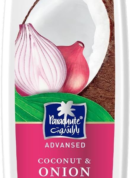 Parachute Advansed Anti-Hairfall Shampoo with Onion & Coconut | Strengthens Hair & Reduces Hairfall| Purifies Scalp | 0% Harmful Chemicals | 340ml