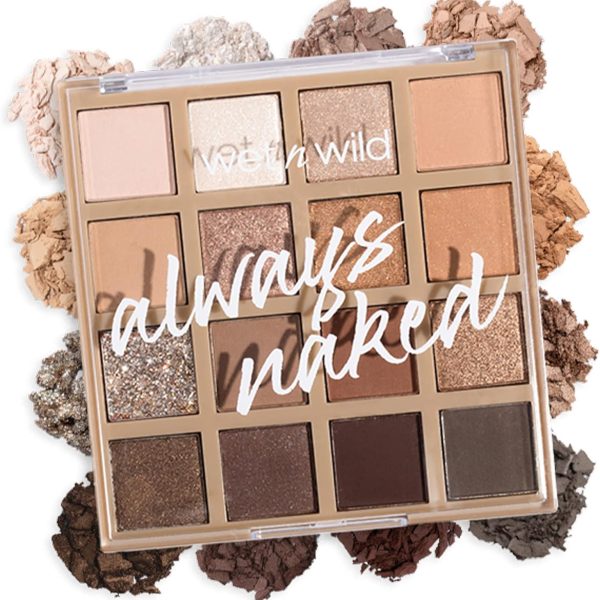 wet n wild Always Naked Eyeshadow Palette, Nude Neutral Eye Makeup, Blendable, Warm And Cool Nude Pigments, Matte, Shimmer, Glitter, Creamy Smooth