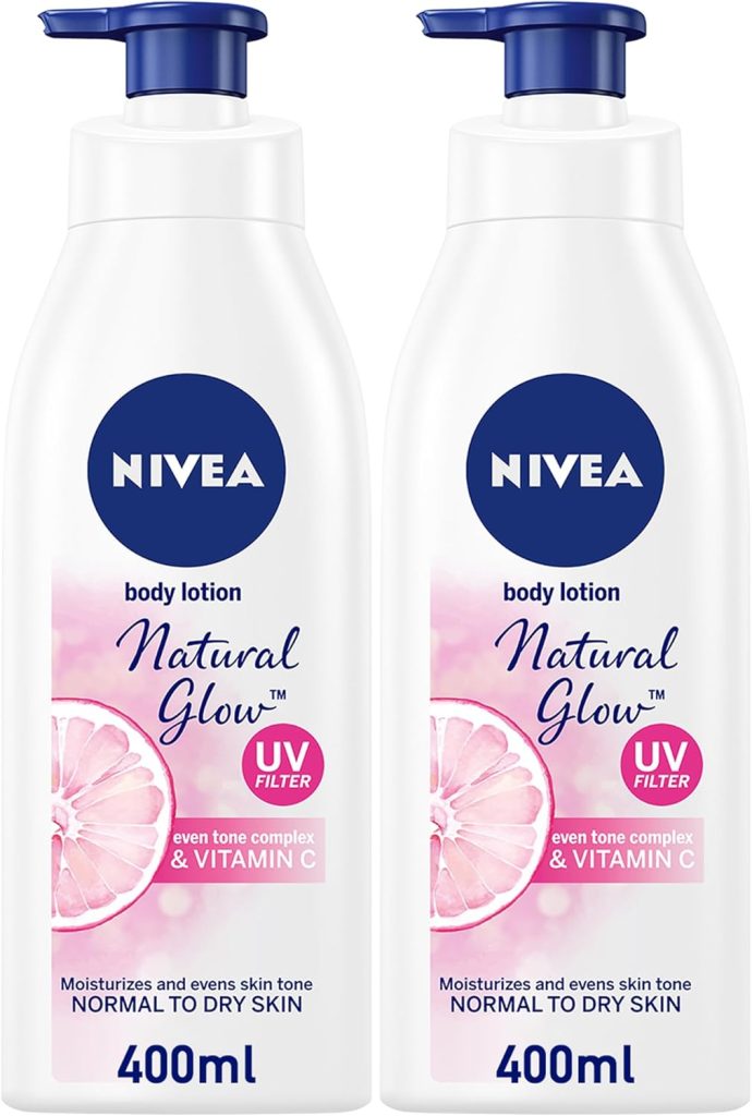 NIVEA Body Lotion Even Tone, Natural Fairness Complex & Vitamin C, All Skin Types, 2x400ml