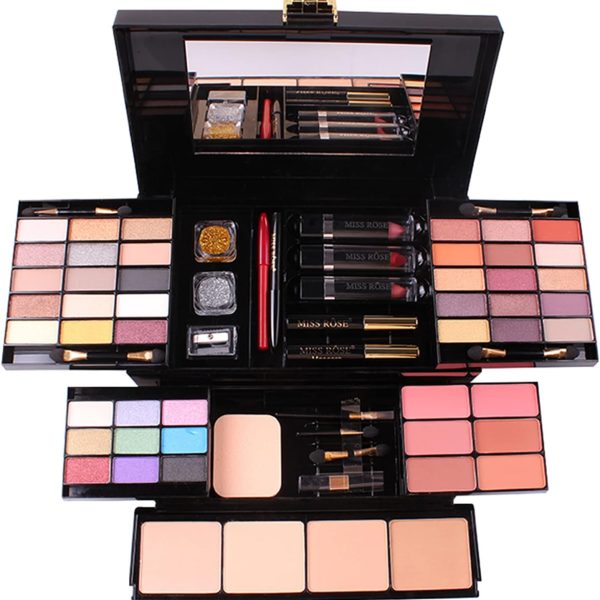 Pure Vie 54 Color All-in-One Holiday Gift Makeup Set Cosmetic Essential Starter Bundle Include Eyeshadow Palette Lipstick Concealer Blush Mascara Foundation Face Powder - Makeup Kit for Women Full Kit