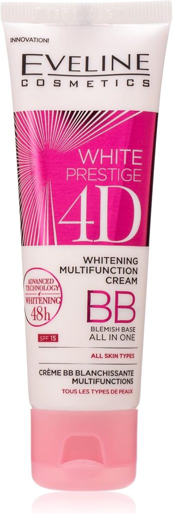 Eveline Cosmetics Evenline Cosmetics White Prestige 4D Whitening Multifunction Bb Cream, 50 ML