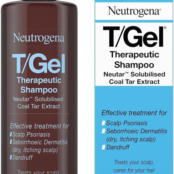 Neutrogena T/Gel Therapeutic Shampoo Treatment for Scalp Psoriasis, Itching Scalp and Dandruff, 250 ml, 250 ml (Pack of 1)