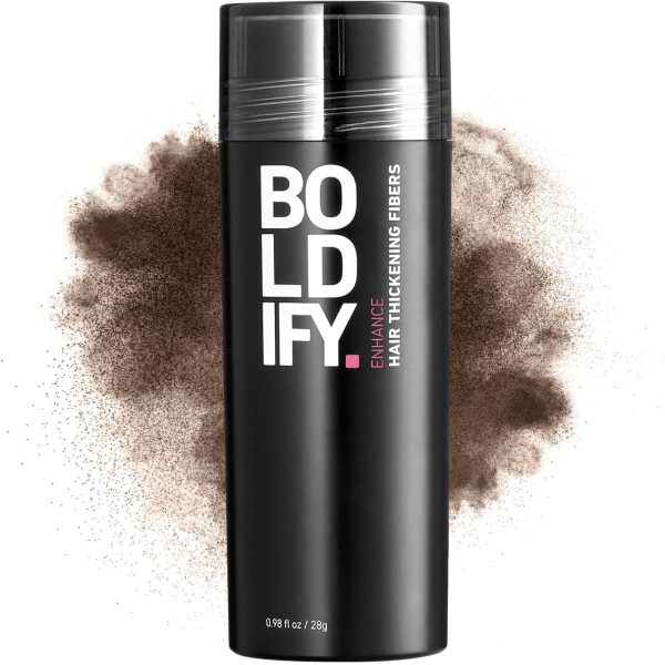 BOLDIFY Hair Fibers for Thinning Hair - 100% Undetectable Natural Formula (Medium Brown)