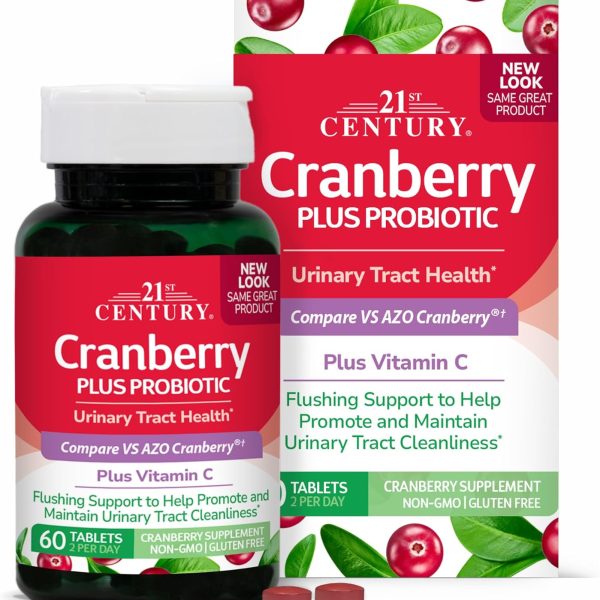 21st Century Cranberry + Probiotics 60 Tablets