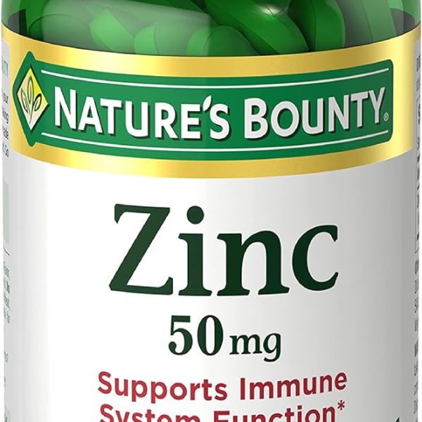 Nature's Bounty Zinc Chelated 50 mg, 100 Caplets