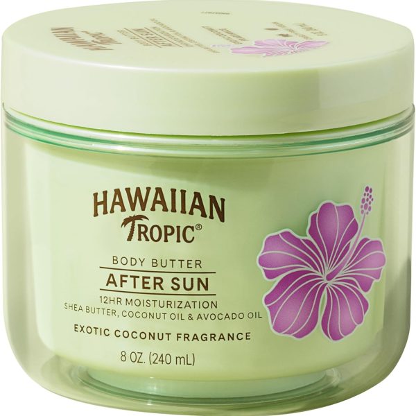 Hawaiian Tropic After Sun Lotion Moisturizer and Hydrating Body Butter with Coconut Oil, 8 Ounce