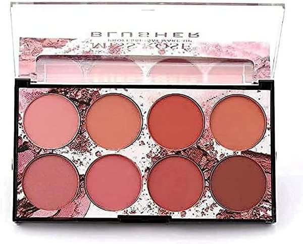 ORiTi Blusher Palette, 8 Colors Blush Blusher Powder Palette Face Cosmetic Makeup Contour Shadow