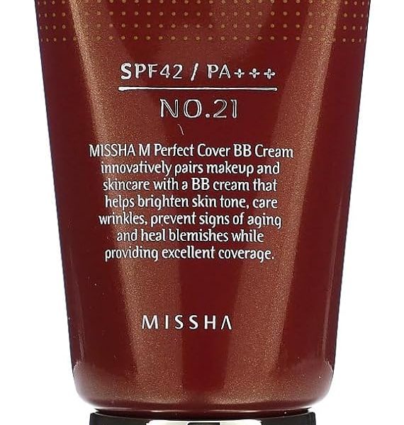 Missha, M Perfect Cover B.B Cream, SPF 42 PA+++, No. 21 Light Beige, 1.7 oz (50 ml)