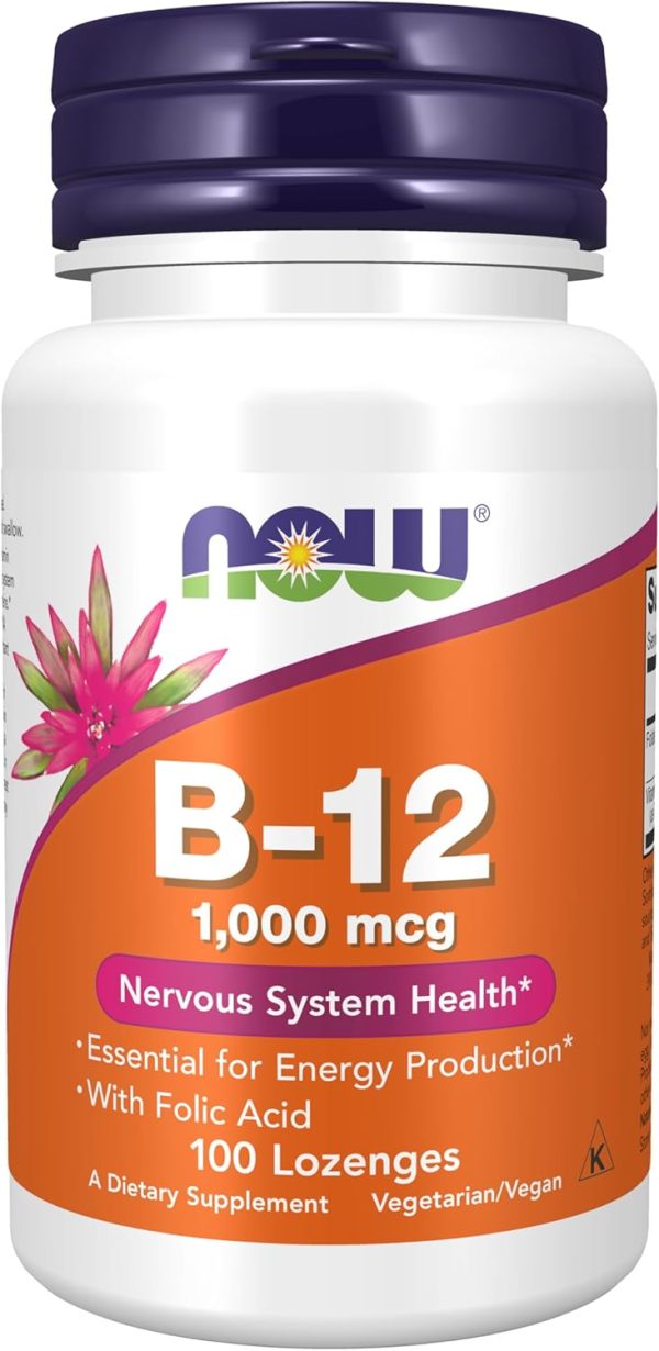 NOW Foods Vitamin B-12 1000 Mcg Lozenges - 100 Capsules