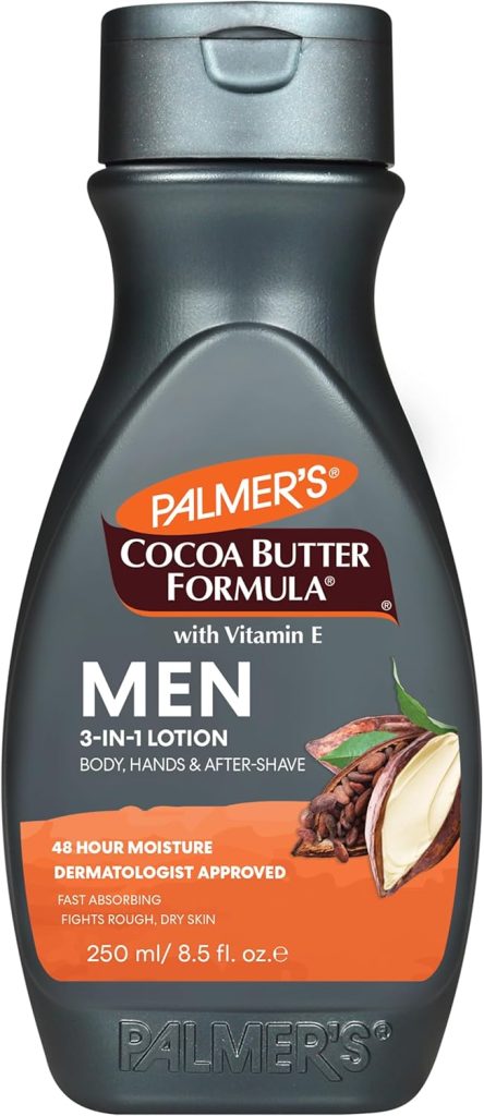 Palmer's Cocoa Butter Formula Men's 3 in 1 Lotion-For Body, Hands & After Shave-48 Hrs Moisture-Fast Absorbing-Fights Rough, Dry Skin-No,Dermatologist Approved, Paraben,Sulphate,Dyes,Mineral Oil-250ML