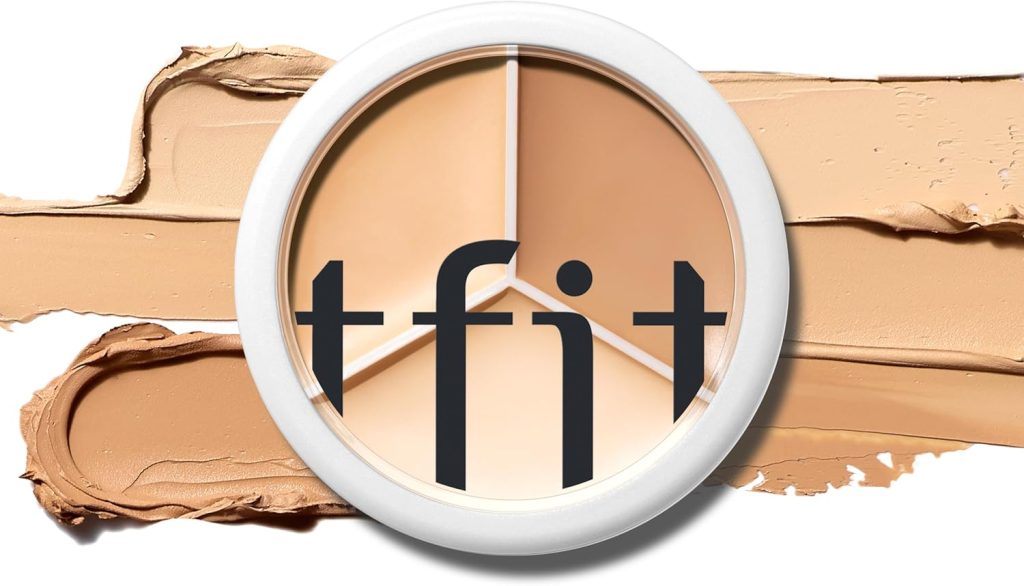 TFIT Cover Up Pro Concealer Palette - 3-in-1 Full Coverage Color Correcting Cream (Hydrating, 01 Neutral, 0.52 Oz) for Dark Circles, Spots, Puffiness - High Coverage Eye Corrector for All Skin Tones