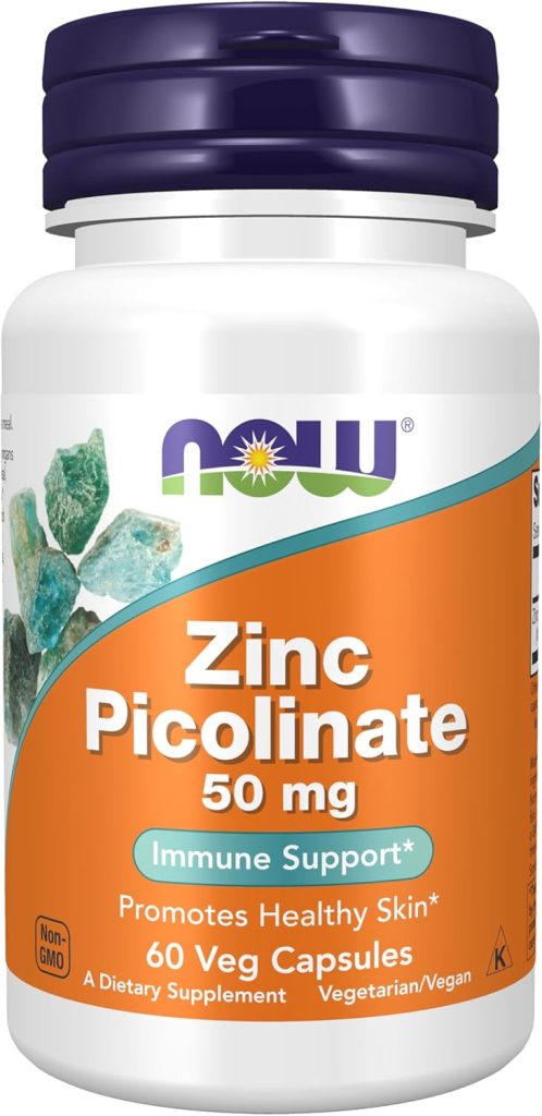 Now Foods Zinc Picolinate, 50 mg 60 Veg Capsules