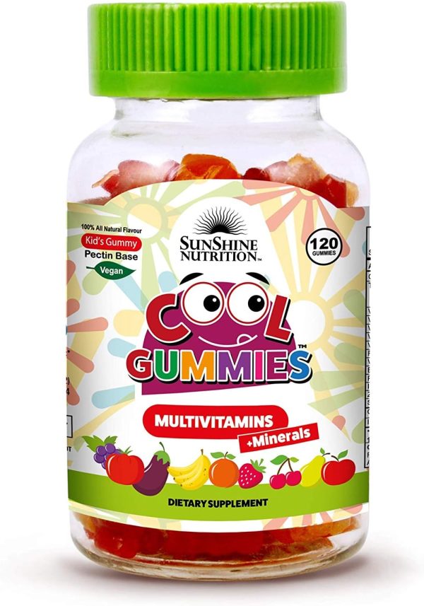 Sunshine Nutrition Multivitamins + Minerals Cool 120 Gummies For Kids | Vegan | 100% Natural Flavor