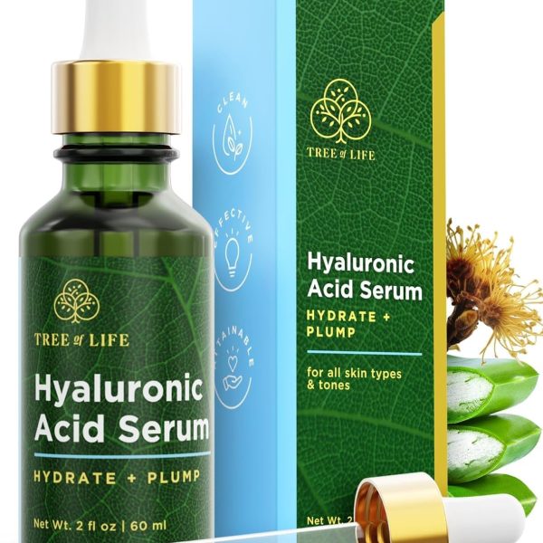 TREE OF LIFE BEAUTY Hyaluronic Acid Serum for Skin - 2oz Double Size