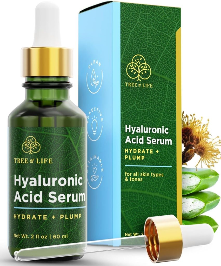 TREE OF LIFE BEAUTY Hyaluronic Acid Serum for Skin - 2oz Double Size