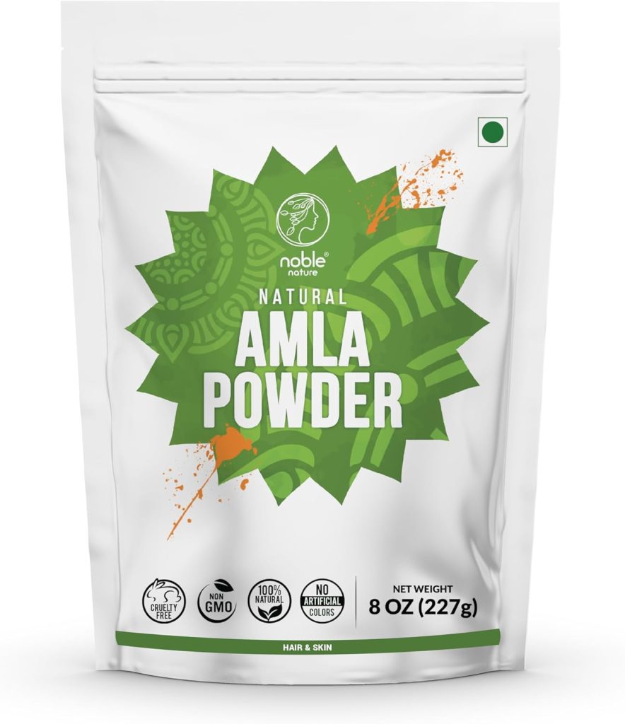 Noble Nature Natural Amla Powder, 227 Gms (Indian Gooseberry Powder) | 100% Natural, Vegan and Non GMO | For Face, Skin, Body & Hair Care|