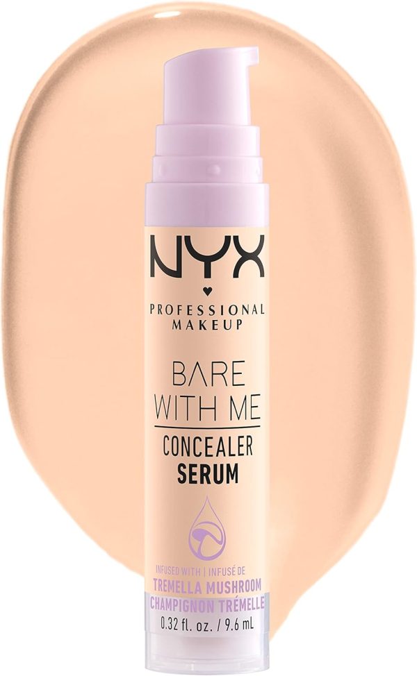 Nyx Professional Makeup Bare With Me Concealer Serum, Natural, Medium Coverage, Fair, 9.6Ml