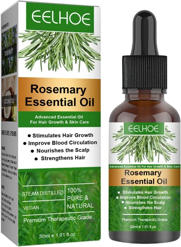 YANMAO 30ml Rosemary Hair Growth Essential Oil Prevent Hair Loss Nourish Scalp Strengthen Hair