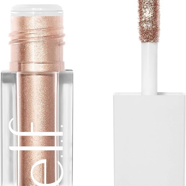 e.l.f. Liquid Metallic Eyeshadow, Gel Formula, High-Impact Finish, One-Swipe Coverage, Moon, 0.1 Fl oz/3 ml