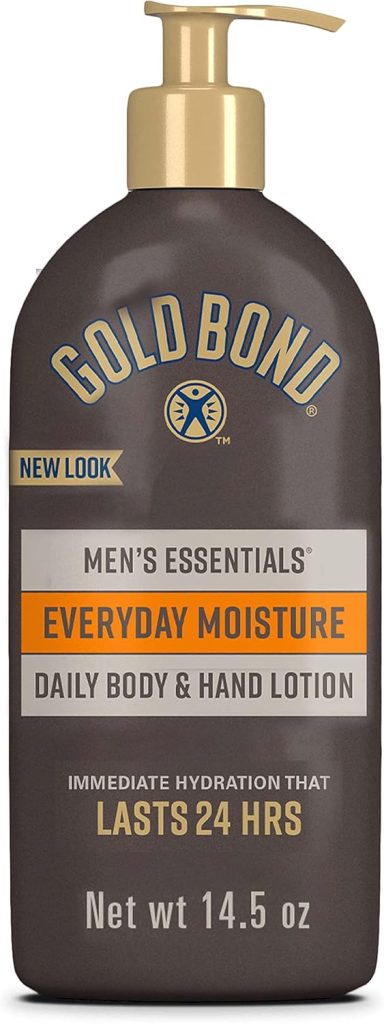 Gold Bond Men's Essentials Everyday Moisture Daily Body & Hand Lotion, 14.5 oz., With Vitamin C, Body Moisturizer