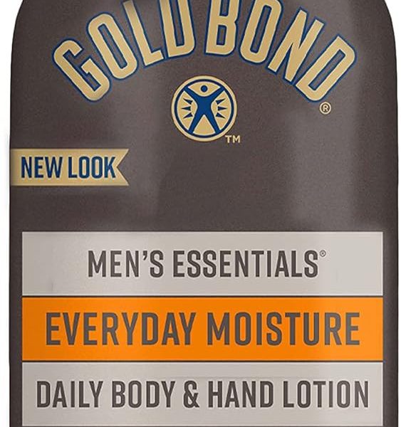 Gold Bond Men's Essentials Everyday Moisture Daily Body & Hand Lotion, 14.5 oz., With Vitamin C, Body Moisturizer