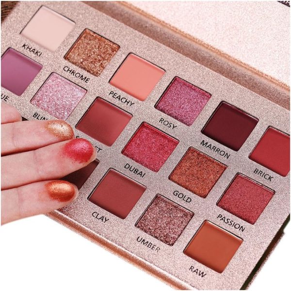 BestLand HANNEA New Nude Eyeshadow Palette 18 Colors Matte Shimmer Glitter Multi-Reflective Shades Ultra Pigmented Makeup Eye Shadow Powder Waterproof Eye Shadow Palette