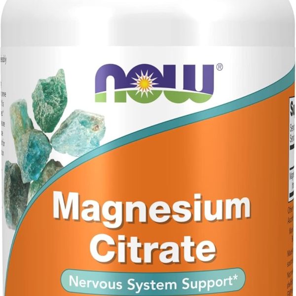 NOW Foods Magnesium Citrate Capsules, 400 Mg, 120-Count