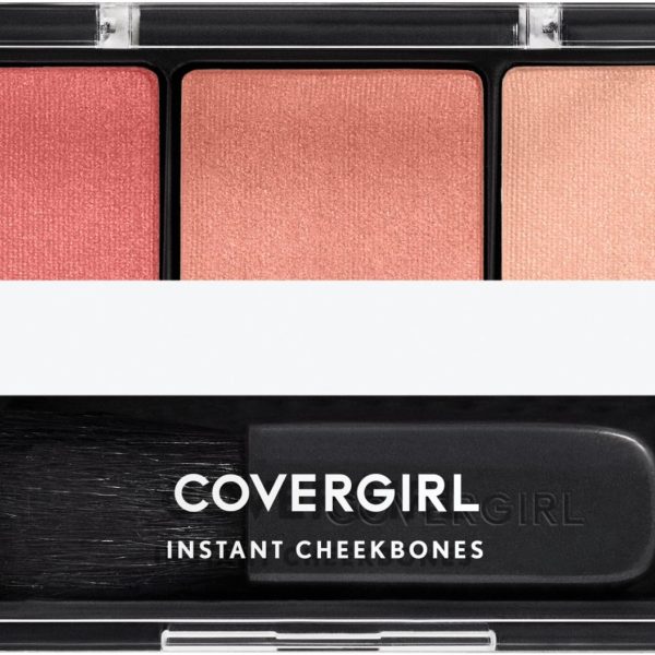 COVERGIRL Instant Cheekbones Contouring Blush Peach Perfection, Palette, .29 Oz, Blush Makeup, Pink Blush, Lightweight, Blendable, Natural Radiance, Sweeps on Evenly