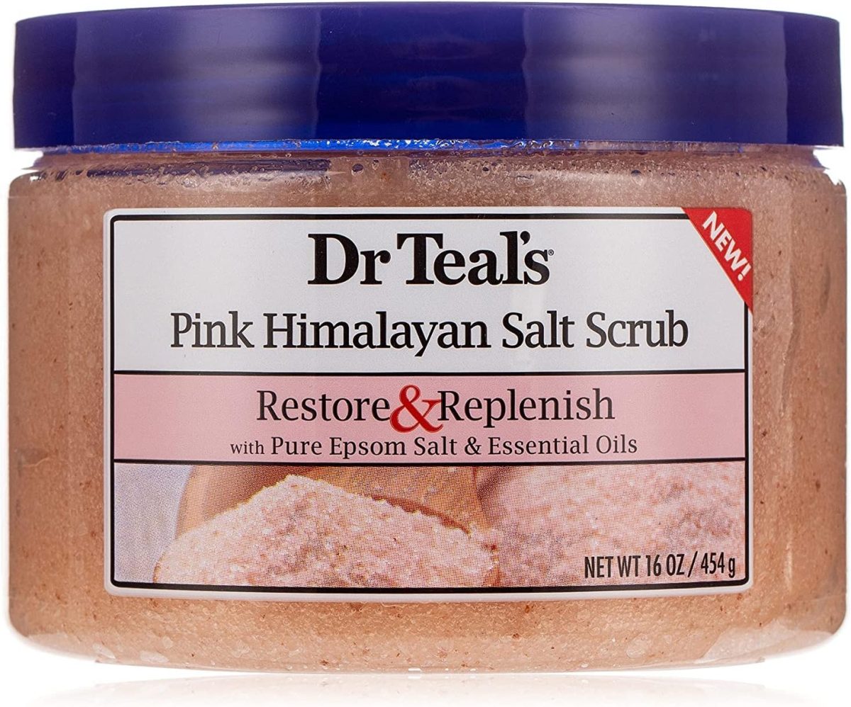 Dr. Teal's epsom salt body scrub - pink himalayan, 454 gm