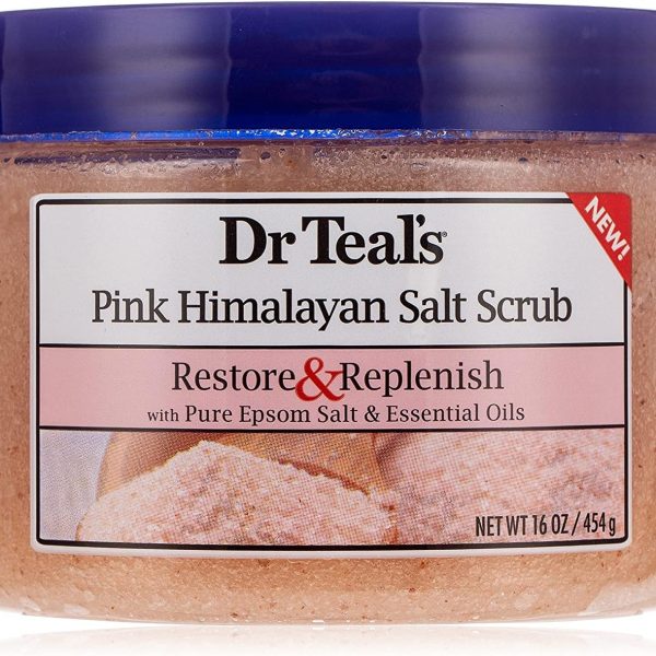 Dr. Teal's epsom salt body scrub - pink himalayan, 454 gm