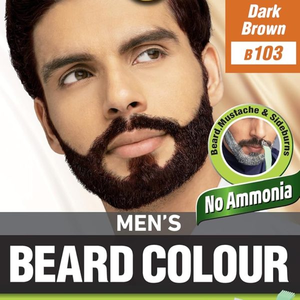 Bigen Men's Beard Colour | No Ammonia Formula with Aloe Extract & Olive Oil - 103 Dark Brown