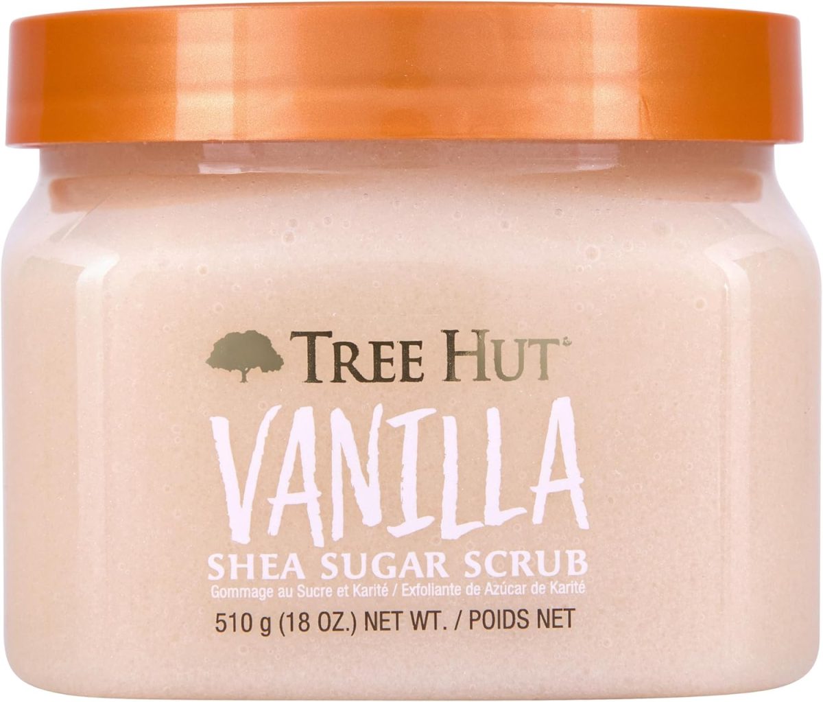 Tree Hut Vanilla Shea Sugar Exfoliating & Hydrating Body Scrub, 18 oz