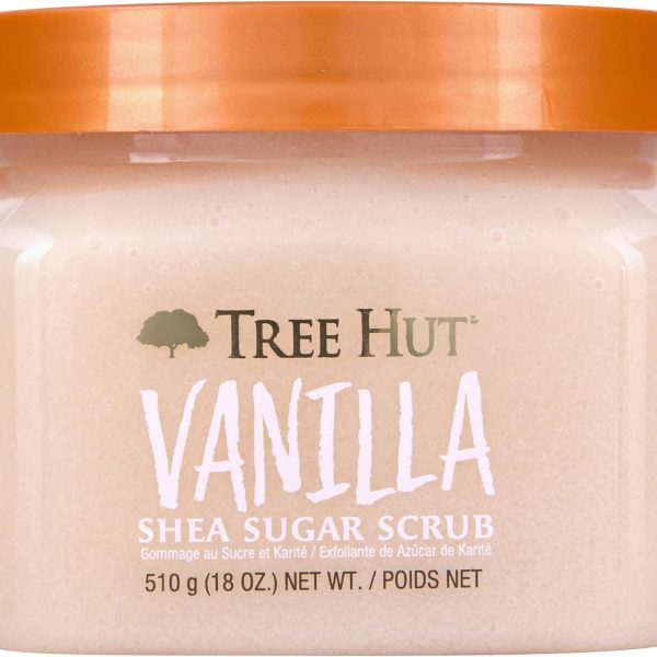 Tree Hut Vanilla Shea Sugar Exfoliating & Hydrating Body Scrub, 18 oz