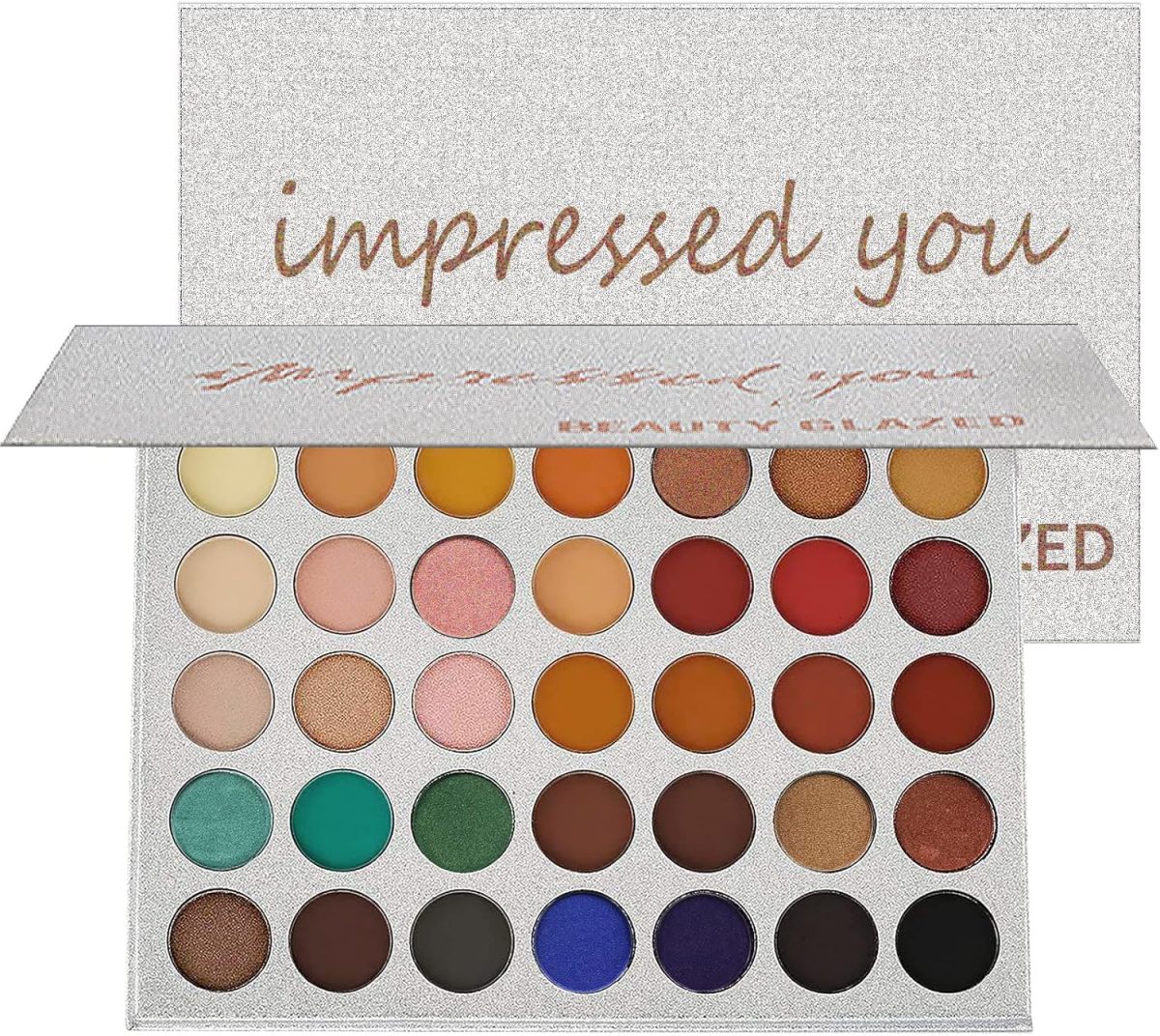 MYUANGO Eyeshadow Palette Matte Eyeshadow Pallet Pigmented Shades Makeup Palette Set Shimmer Foils Eye Makeup Long Lasting Palette of Shades 35 Colors Waterproof and Sweatproof