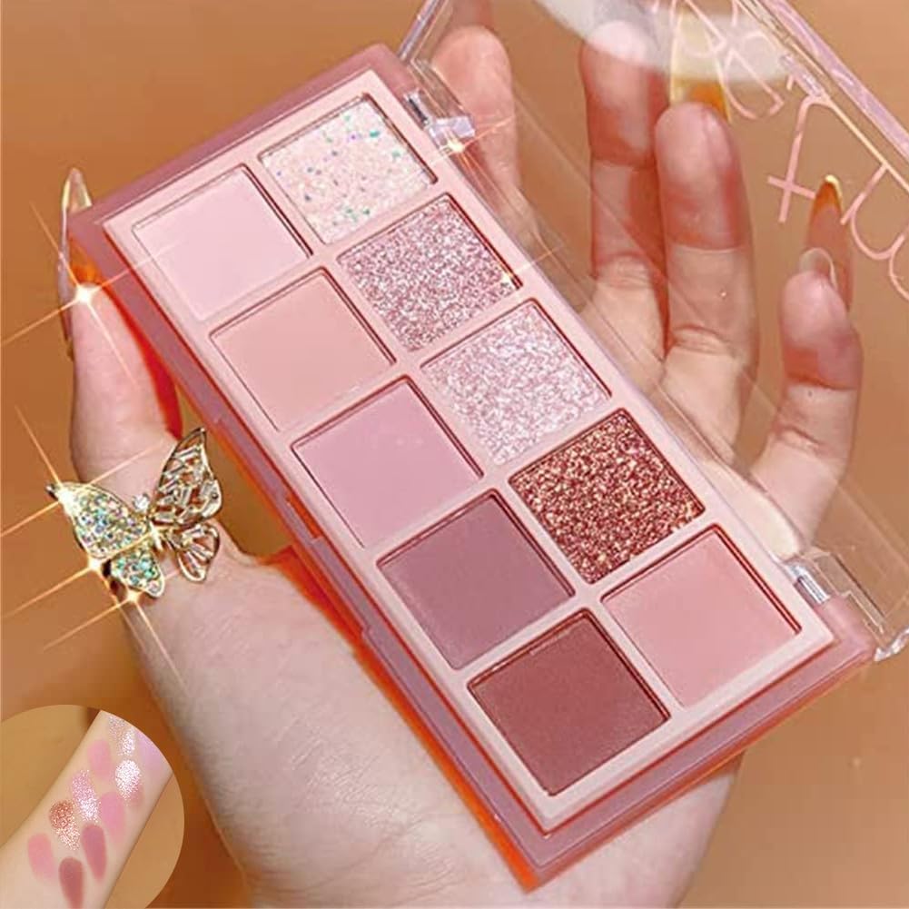 Aputue 10 Colors Eyeshadow Palette Matte Glitter Shimmer