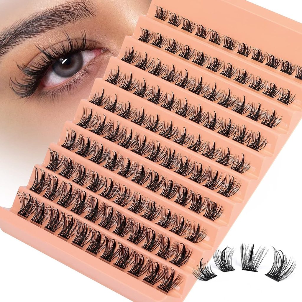 BBAUER Cluster Lashes 110 Pcs Lash Clusters Wispy D Curl