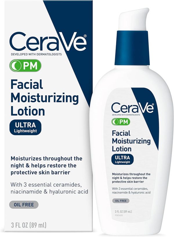 Cerave Pm Facial Moisturizing Lotion 3 Oz Multiplied With Derma