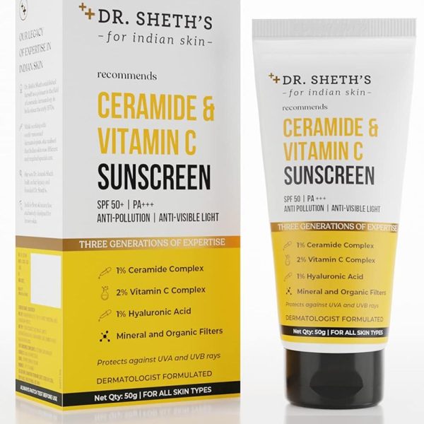 Dr Sheths Sunscreen SPF 50 Cream with Ceramide Vitamin