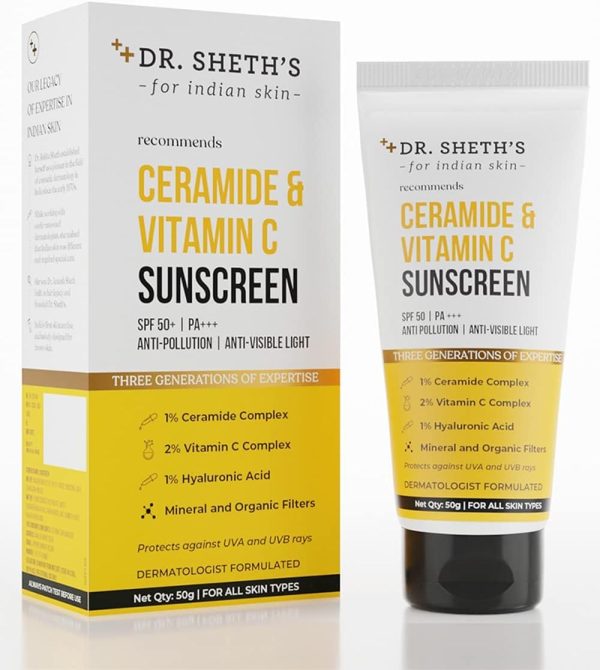 Dr Sheths Sunscreen SPF 50 Cream with Ceramide Vitamin