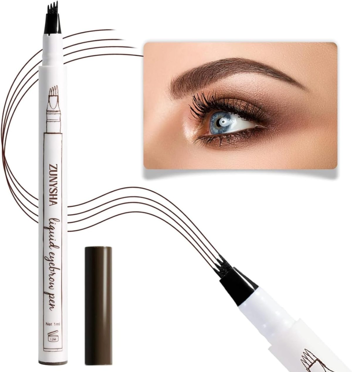 Eyebrow Pen Brown Waterproof Tattoo Pen For Eyebrow 4