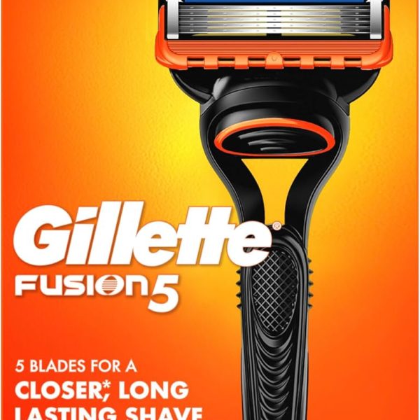 Gillette Fusion5 Mens Refillable Razor Handle 2 Blade Refills