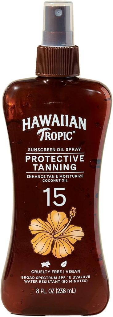 Hawaiian Tropic Sunscreen Oil Spray Protective Tanning Enhance Tan