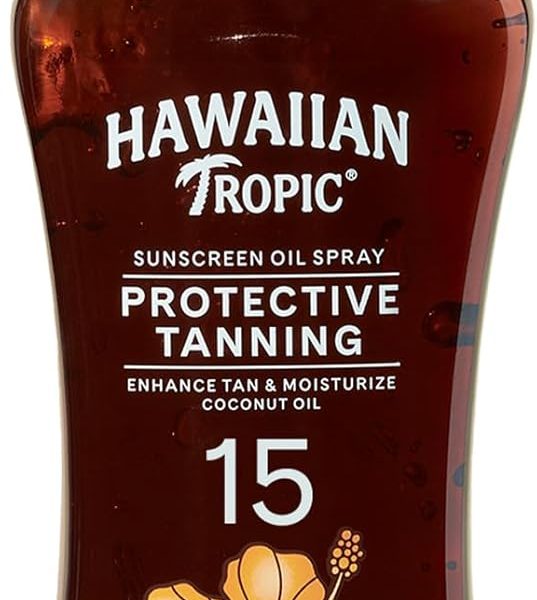 Hawaiian Tropic Sunscreen Oil Spray Protective Tanning Enhance Tan